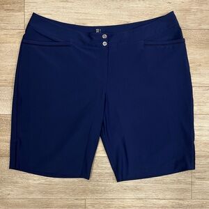 Tail Activewear UPF 50+ Blue Stretch Bermuda Golf Tennis Shorts Size 18